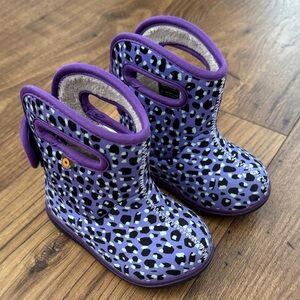 Baby Bogs toddler boots, purple, size 5